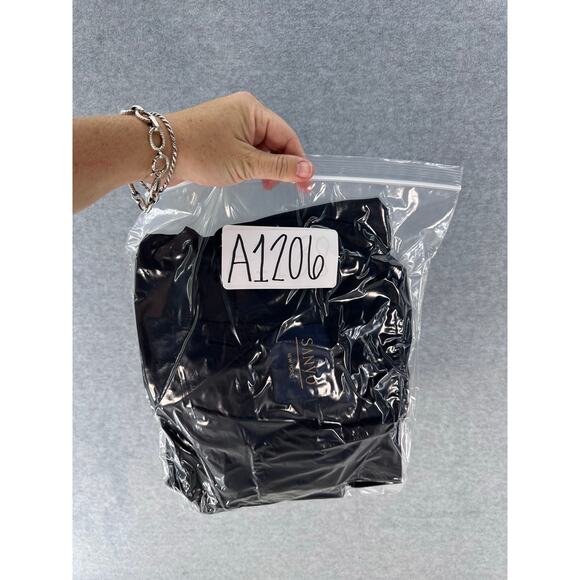 Sanyo NY Womens sz S Oversized Black Button Down Trench Coat City Chic Hong Kong - Picture 14 of 14